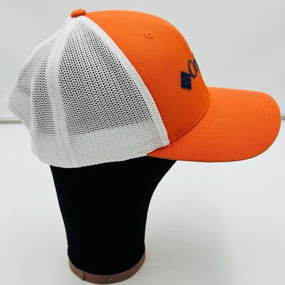 Columbia PFG Auburn University Trucker Hat Cap Mesh Orange White NCAA Snap Back - Picture 5 of 10
